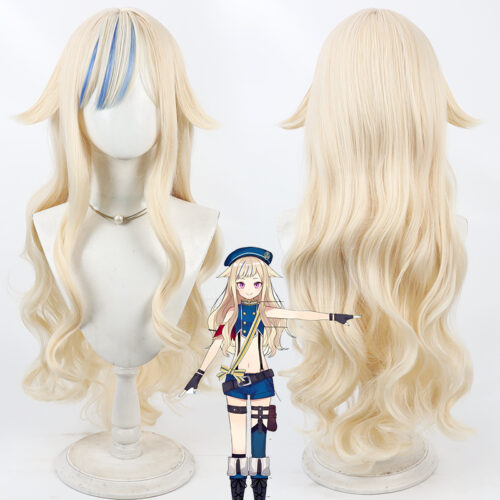 Cosplay Wig Compatible with VTuber Suzuki Hina Character Wig Halloween props Suitable for role-playing Heat Resistant Stylable Multiple Bright Colors Gift for Comic Exhibition Enthusiasts Holiday