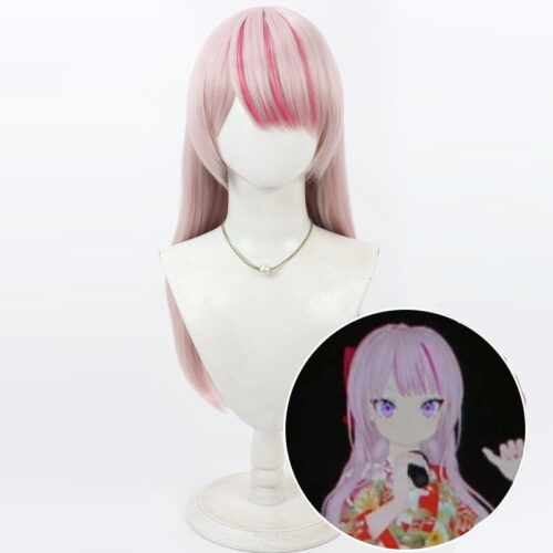 Cosplay Wig Compatible with VTuber Tanaka Hime Character Wig Halloween props Suitable for role-playing Heat Resistant Stylable Multiple Bright Colors Gift for Comic Exhibition Enthusiasts Holiday