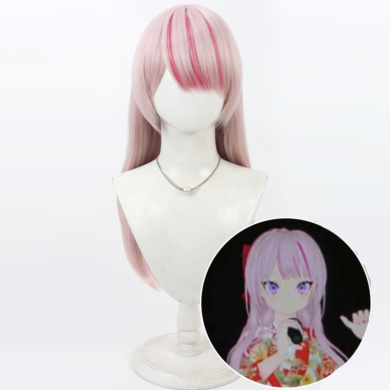 Cosplay Wig Compatible with VTuber Tanaka Hime Character Wig Halloween props Suitable for role-playing Heat Resistant Stylable Multiple Bright Colors Gift for Comic Exhibition Enthusiasts Holiday