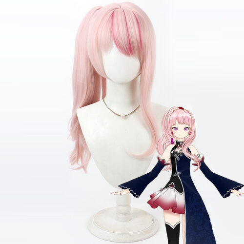Cosplay Wig Compatible with VTuber Tanaka Hime Character Wig Halloween props Suitable for role-playing Heat Resistant Stylable Multiple Bright Colors Gift for Comic Exhibition Enthusiasts Holiday