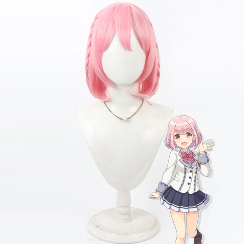 Cosplay Wig Compatible with O.N.G.E.K.I. Hoshizaki Akari Character Wig Halloween props Suitable for role-playing Heat Resistant Stylable Multiple Bright Colors Gift for Comic Exhibition Enthusiasts Holiday
