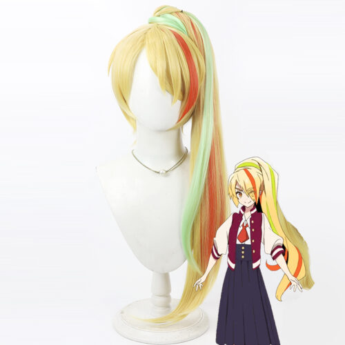 Cosplay Wig Compatible with ZOMBIE LAND SAGA Nikaido Saki Character Wig Halloween props Suitable for role-playing Heat Resistant Stylable Multiple Bright Colors Gift for Comic Exhibition Enthusiasts Holiday