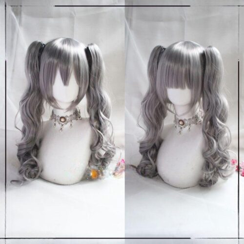 Cosplay Wig Compatible with 舰队これくしょん -舰これ- Kashima Character Wig Halloween props Suitable for role-playing Heat Resistant Stylable Multiple Bright Colors Gift for Comic Exhibition Enthusiasts Holiday
