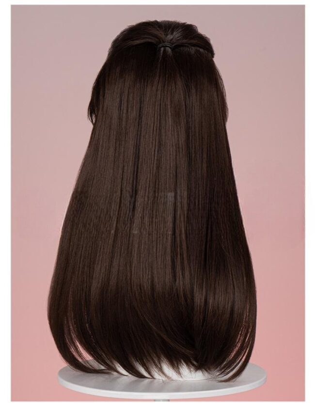 Cosplay Wig Compatible with Touhou Gensoukyou Hakurei Reimu Character Wig Halloween props Suitable for role-playing Heat Resistant Stylable Multiple Bright Colors Gift for Comic Exhibition Enthusiasts Holiday - Image 2