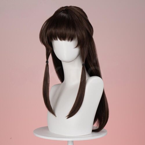 Cosplay Wig Compatible with Touhou Gensoukyou Hakurei Reimu Character Wig Halloween props Suitable for role-playing Heat Resistant Stylable Multiple Bright Colors Gift for Comic Exhibition Enthusiasts Holiday