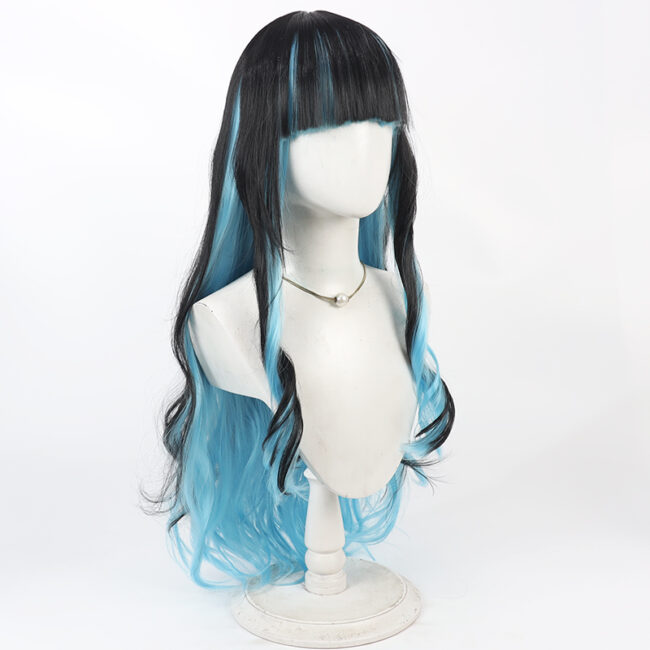 Cosplay Wig Compatible with Fate Grand Order FGO Tlaloc Character Wig Halloween props Suitable for role-playing Heat Resistant Stylable Multiple Bright Colors Gift for Comic Exhibition Enthusiasts Holiday - Image 3