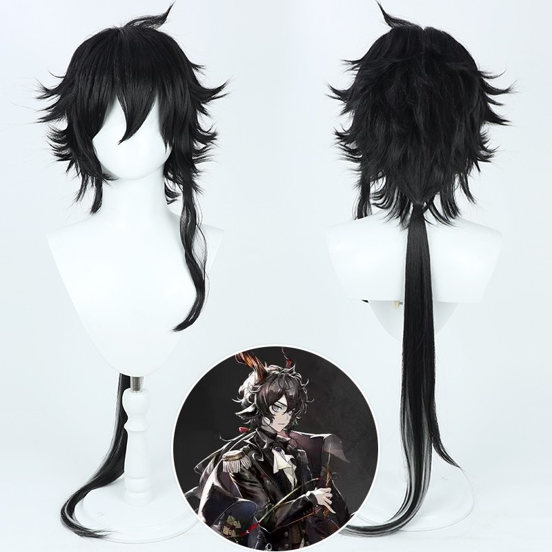 Cosplay Wig Compatible with Arknights Ebenholz Character Wig Halloween props Suitable for role-playing Heat Resistant Stylable Multiple Bright Colors Gift for Comic Exhibition Enthusiasts Holiday